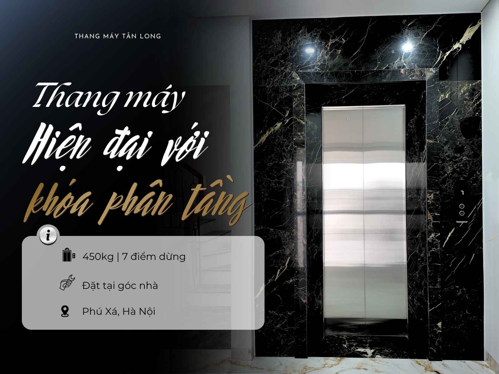 Thang máy nhà ở sinh hoạt kết hợp kinh doanh tại Phú Xá, Hà Nội